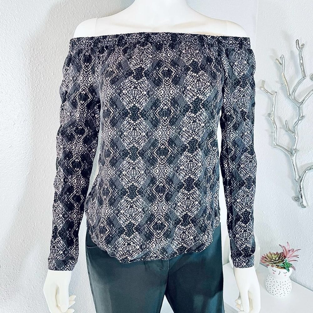Michael Stars Off Shoulder Long Sleeve Blouse Small